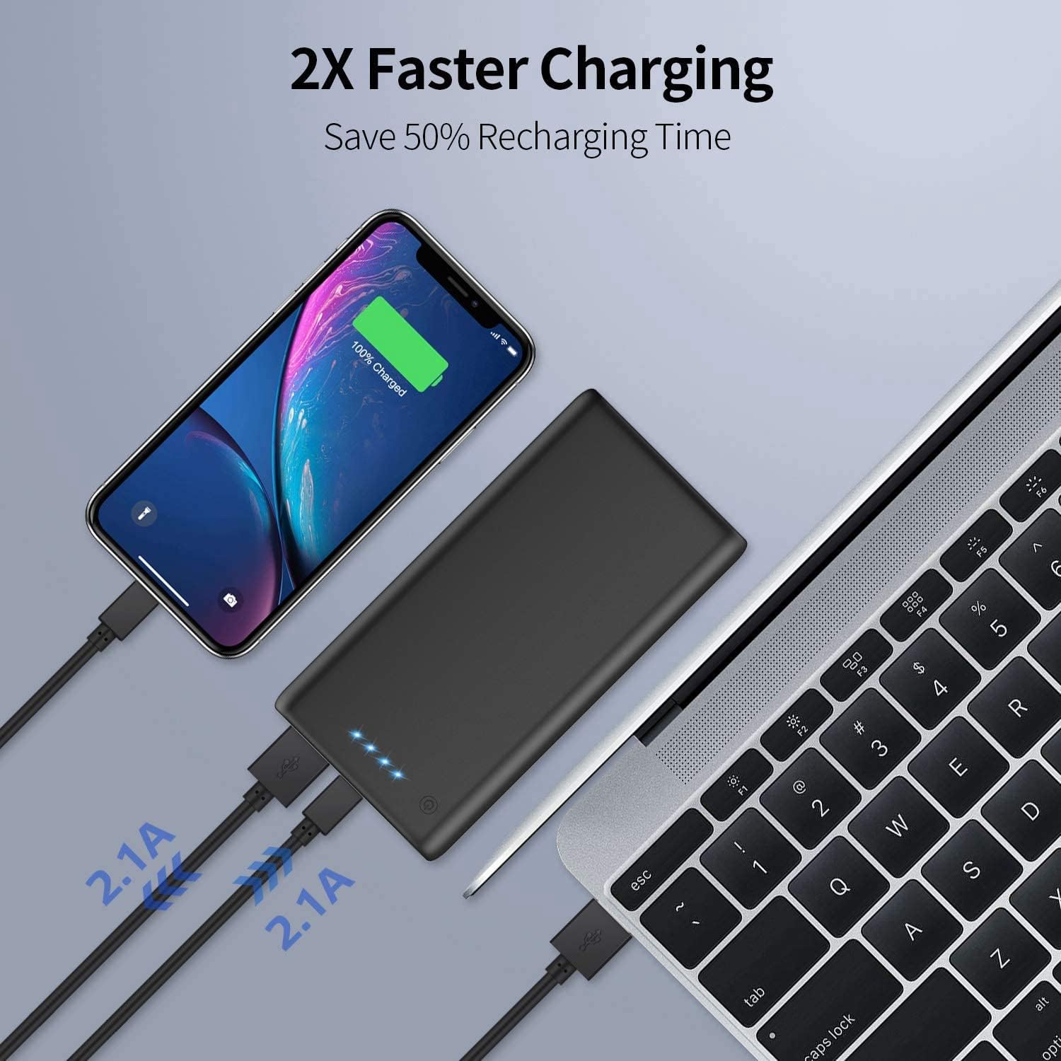 Power Bank 26800mAh – myCharge Ultra-High Capacity Portable Charger with Dual USB