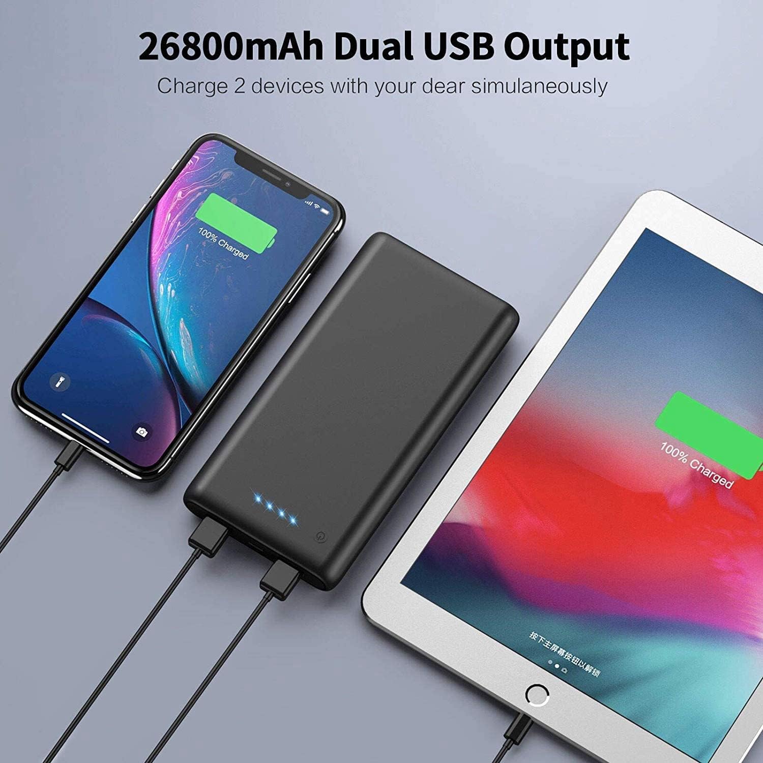 Power Bank 26800mAh – myCharge Ultra-High Capacity Portable Charger with Dual USB