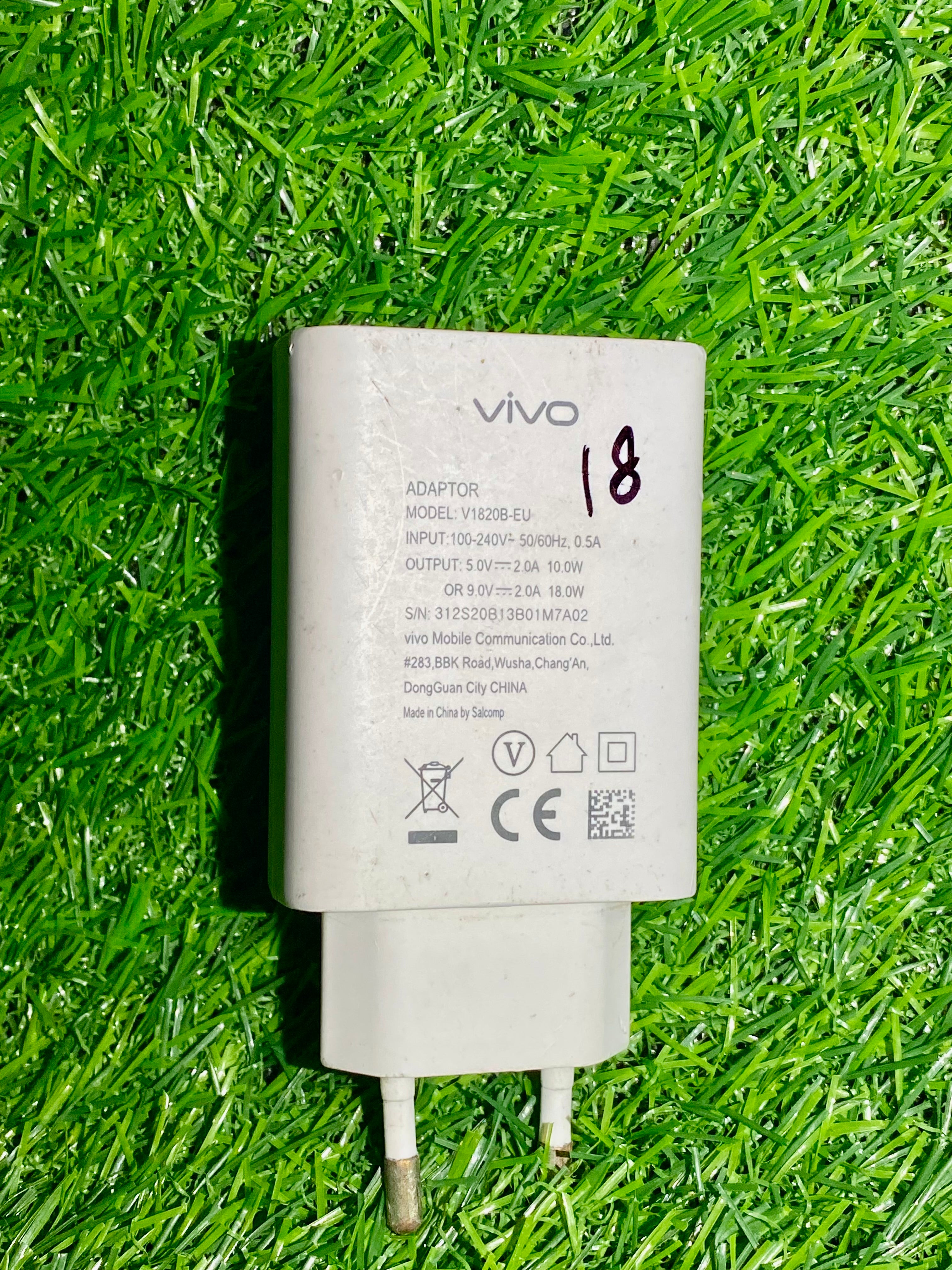 Vivo 18W Dual-Engine Fast Charger | Original Adapter with USB Cable