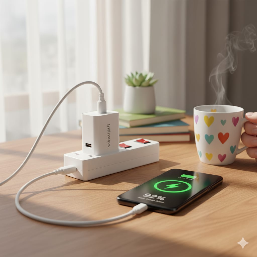 Infinix 45W Power Adapter – Quick Charge, Genuine Product